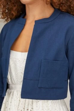 Jacket In Navy -ULLA JOHNSON Shop odeeh jacket in navy 4