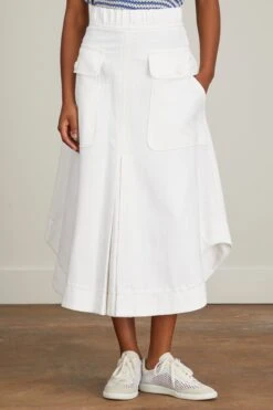 Skirt In Chalk 9 Skirt In Chalk -ULLA JOHNSON Shop odeeh skirt in chalk 2