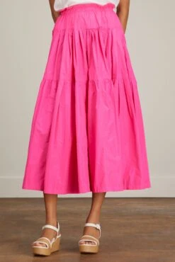 Skirt In Neon Pink -ULLA JOHNSON Shop odeeh skirt in neon pink 2