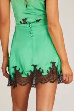 Paco Rabanne Jupe Mini Skirt In Bright Green -ULLA JOHNSON Shop paco rabanne jupe mini skirt in bright green 3 449ac1ee 84ea 4d38 b817 9278a03b6dc1