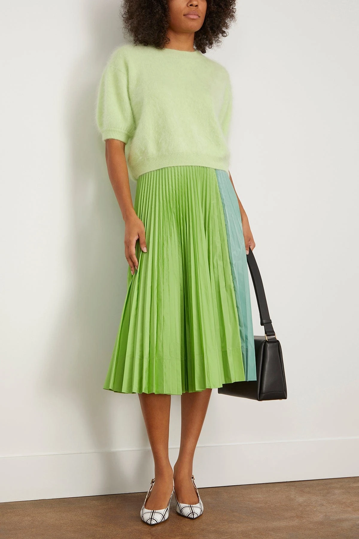 Pleated Skirt In Pistachio 4 Pleated Skirt In Pistachio - Image 2