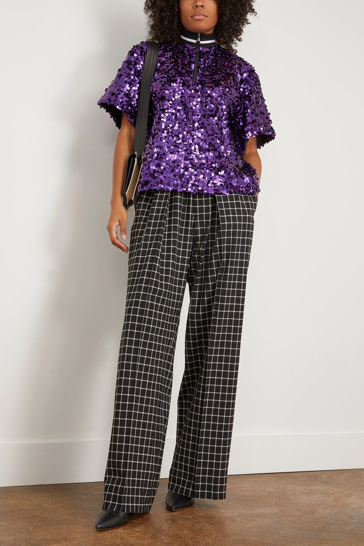 Short Sleeve Shirt In Aubergine 4 Short Sleeve Shirt In Aubergine - Image 2