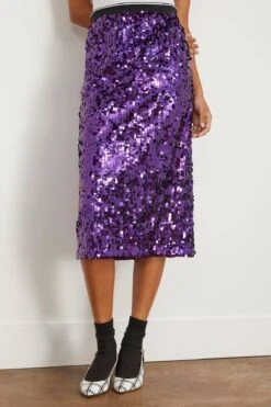 Skirt In Aubergine -ULLA JOHNSON Shop planc SkirtinAubergine 2