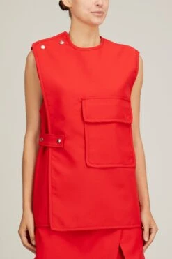 Gilet Vest In Red Fire -ULLA JOHNSON Shop planc gilet vest in red fire 2