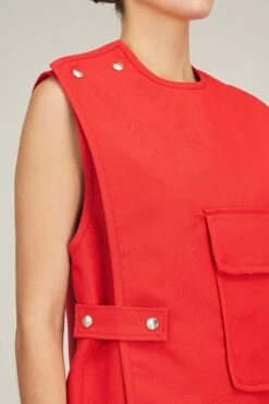 Gilet Vest In Red Fire -ULLA JOHNSON Shop planc gilet vest in red fire 4