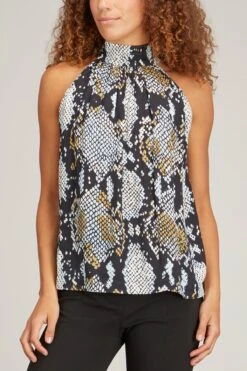 PROENZA SCHOULER Printed Snake Crepe De Chine Top In Black Multi 8 PROENZA SCHOULER Printed Snake Crepe De Chine Top In Black Multi -ULLA JOHNSON Shop proenza schouler printed snake crepe de chine top in black multi 2
