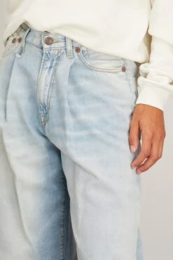 R13 Damon Pleated Wide Leg Jean In Lennon Blue -ULLA JOHNSON Shop r13 DamonPleatedWideLegJeaninLennonBlue 4