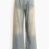 R13 Damon Pleated Wide Leg Jean In Lennon Blue -ULLA JOHNSON Shop r13 damon pleated wide leg jean in lennon blue
