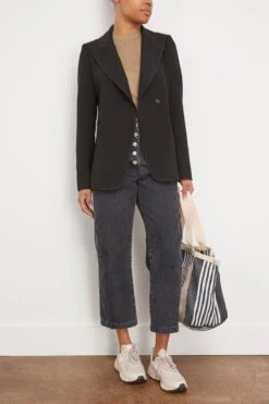 Gerwig Blazer In Black -ULLA JOHNSON Shop rachelcomey GerwigBlazerinBlack 1