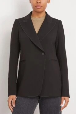 Gerwig Blazer In Black -ULLA JOHNSON Shop rachelcomey GerwigBlazerinBlack 2