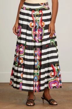 Rosalie Volant Skirt In Rokoko 8 Rosalie Volant Skirt In Rokoko -ULLA JOHNSON Shop rianna RosalieVolantSkirtinRokoko 2