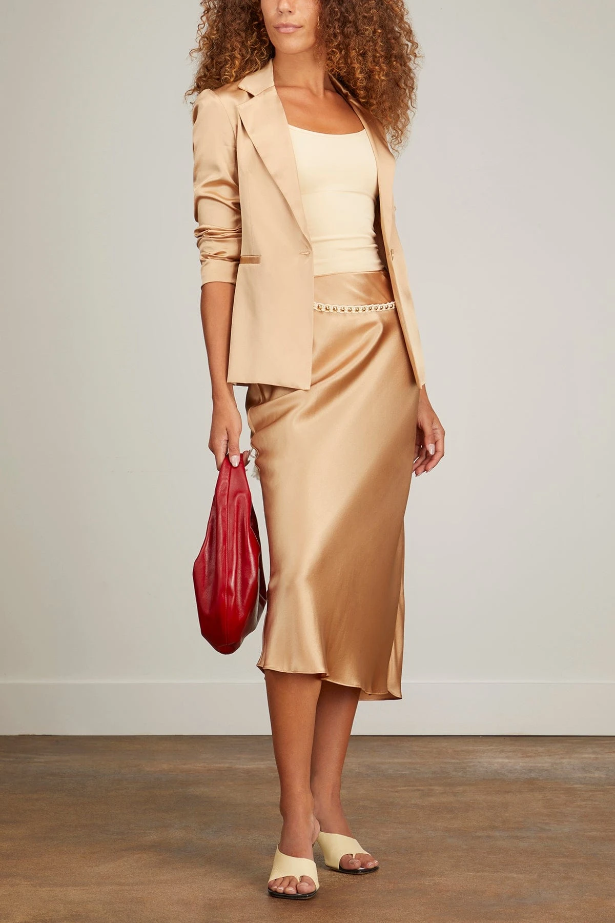 Alana Silk Blazer In Sandhill 4 Alana Silk Blazer In Sandhill - Image 2