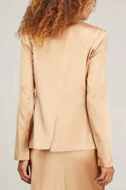Alana Silk Blazer In Sandhill 9 Alana Silk Blazer In Sandhill -ULLA JOHNSON Shop sablyn alana silk blazer in sandhill 3