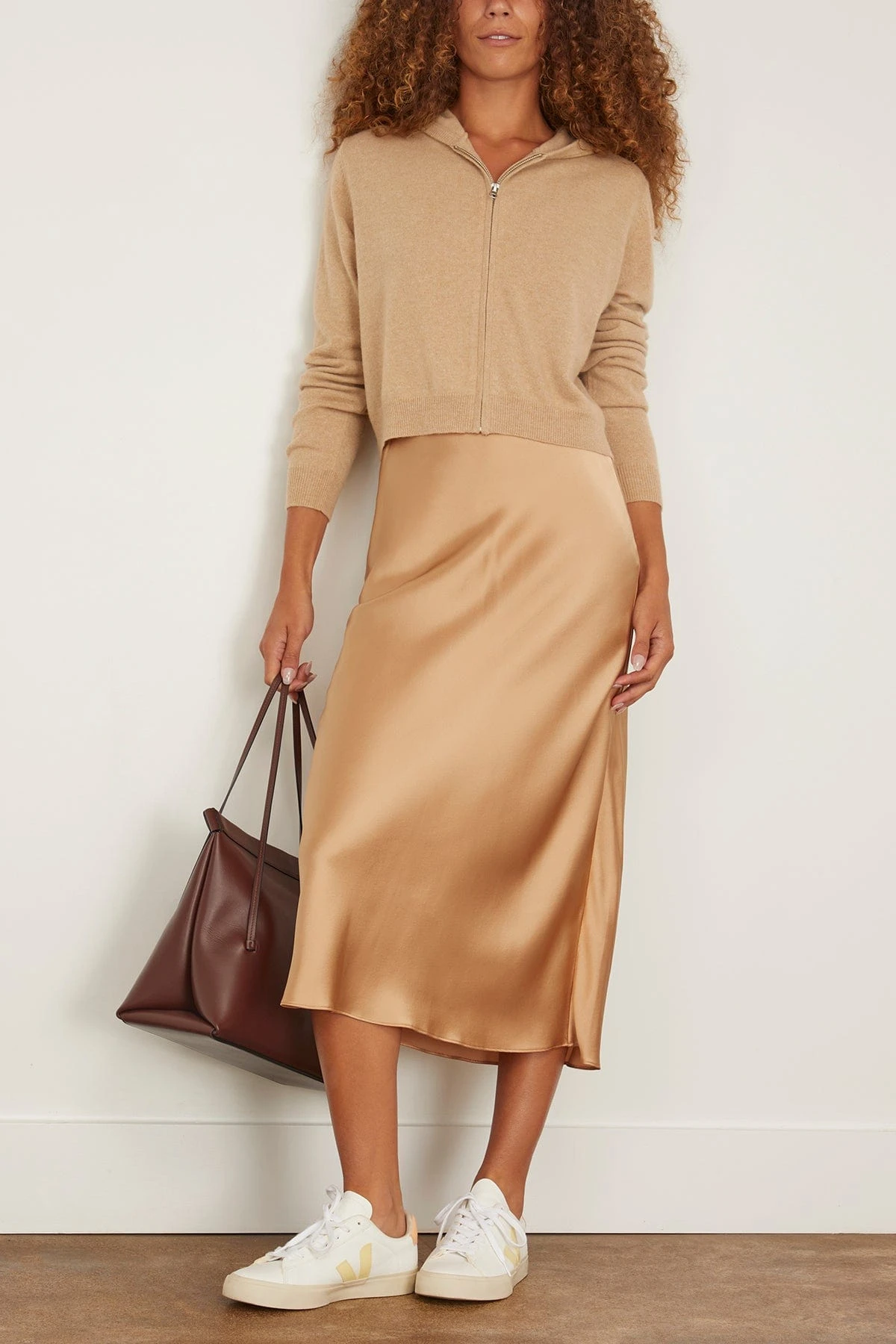 Miranda Midi Silk Skirt In Sandhill 4 Miranda Midi Silk Skirt In Sandhill - Image 2