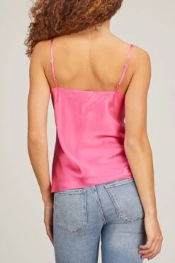 Silk Camisole In Pink Pepper -ULLA JOHNSON Shop sablyn silk camisole in pink pepper 3