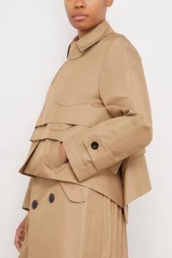 Sacai Cotton Gabardine Blouson In Beige -ULLA JOHNSON Shop sacai CottonGabardineBlousoninBeige 2