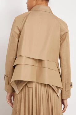 Sacai Cotton Gabardine Blouson In Beige -ULLA JOHNSON Shop sacai CottonGabardineBlousoninBeige 3
