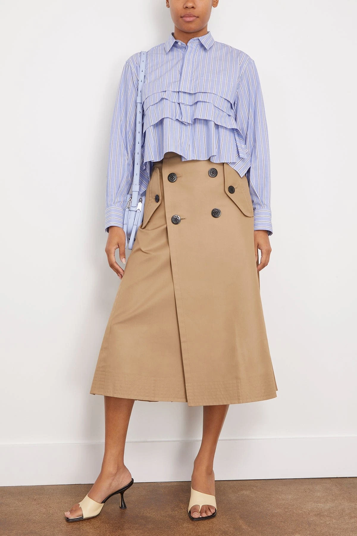 Sacai Cotton Poplin Shirt In Stripe 4 Sacai Cotton Poplin Shirt In Stripe - Image 2