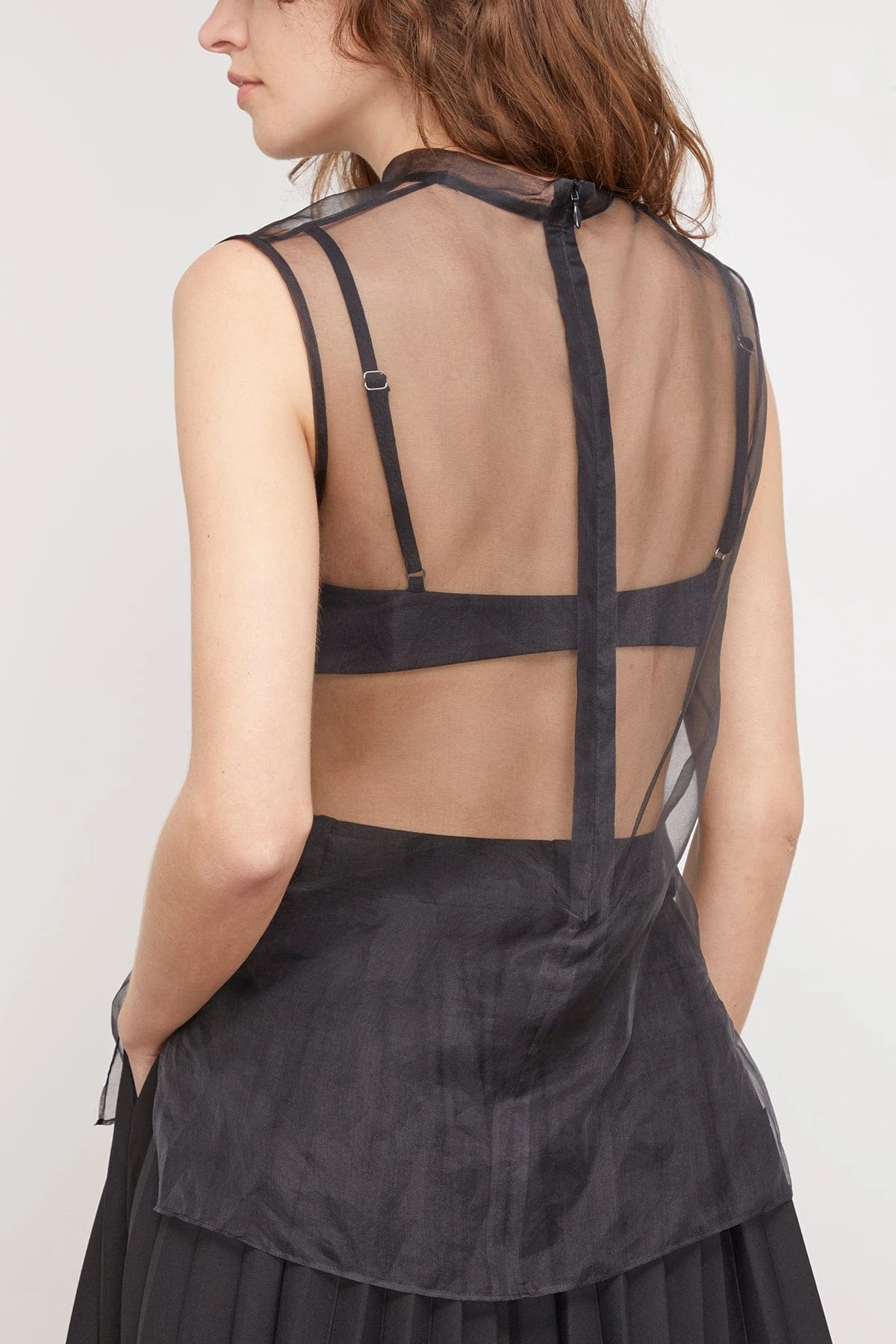 Sacai Silk Organdy Pullover In Black 6 Sacai Silk Organdy Pullover In Black - Image 4