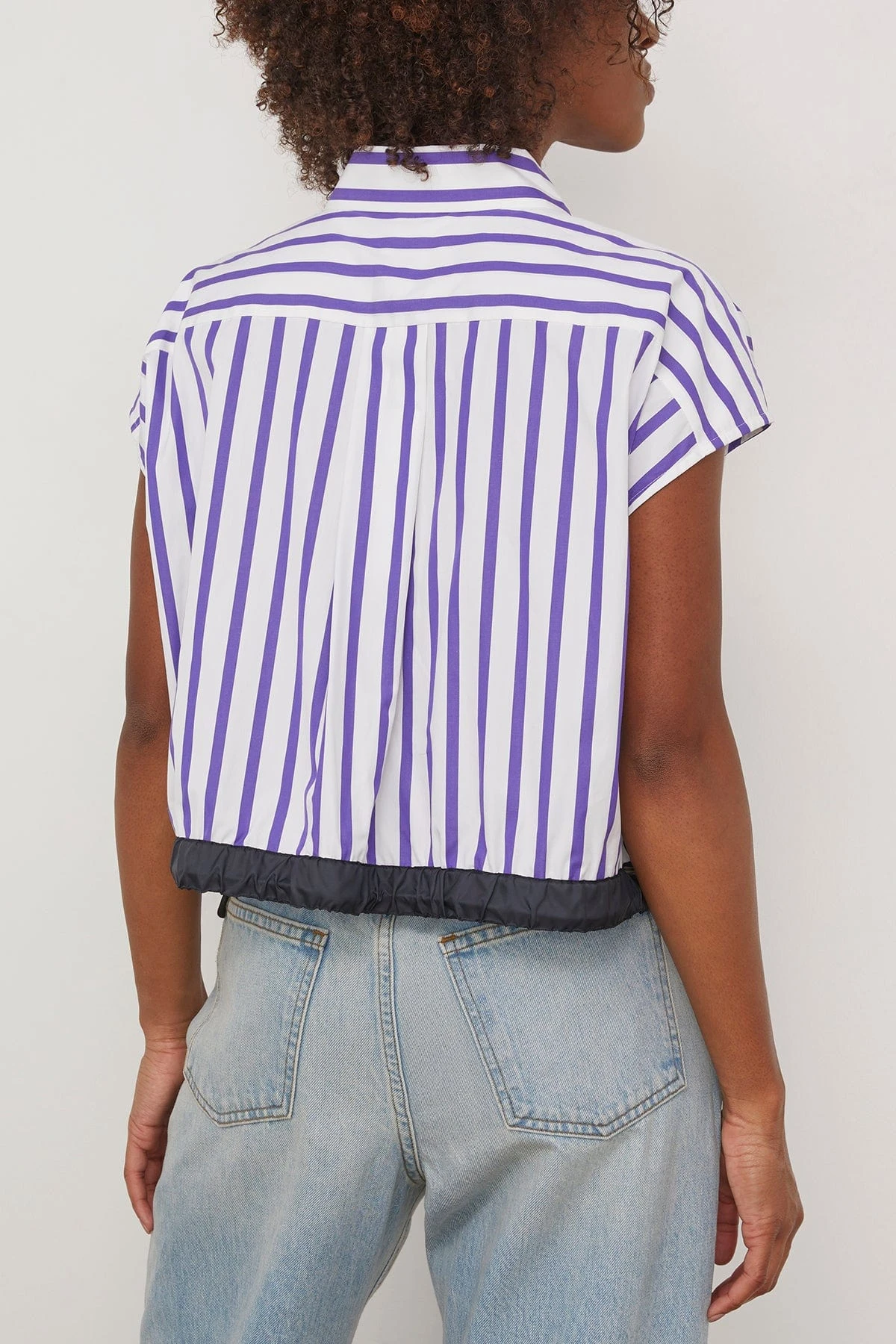 Sacai Thomas Mason / Cotton Poplin Shirt In Purple Stripe 6 Sacai Thomas Mason / Cotton Poplin Shirt In Purple Stripe - Image 4