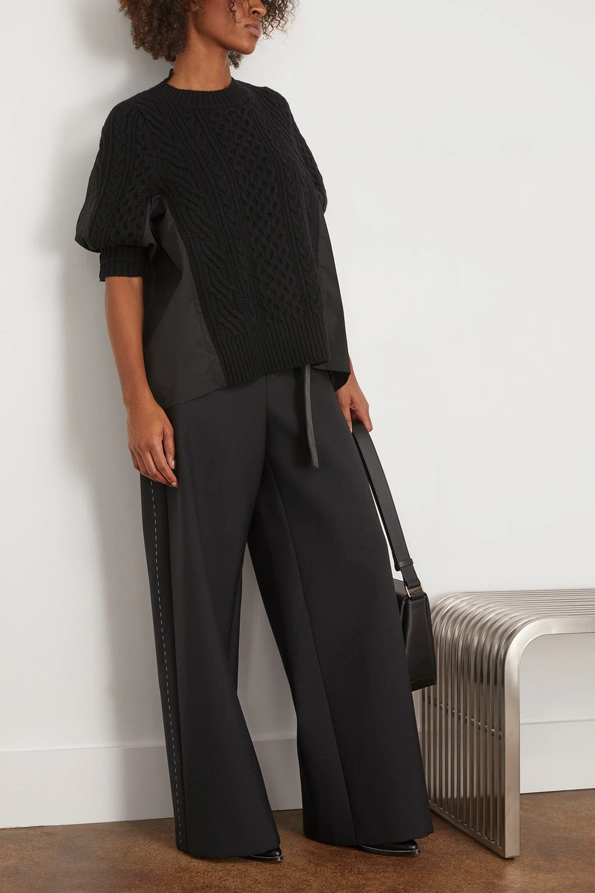 Sacai Wool Knit Pullover In Black 4 Sacai Wool Knit Pullover In Black - Image 2