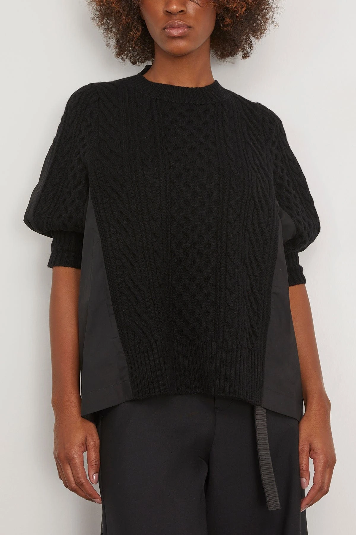 Sacai Wool Knit Pullover In Black 5 Sacai Wool Knit Pullover In Black - Image 3