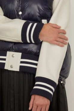Sacai Padded Blouson In Navy/Off White -ULLA JOHNSON Shop sacai padded blouson in navy off white 4
