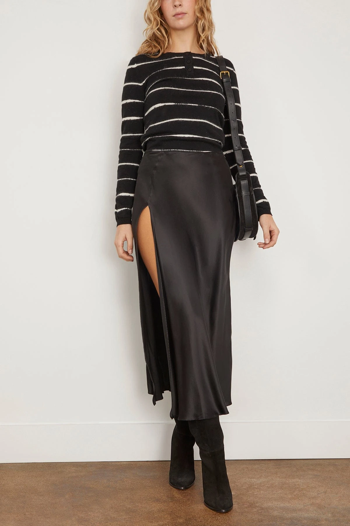 Samsoe Samsoe May Crew Neck In Black Stripe 4 Samsoe Samsoe May Crew Neck In Black Stripe - Image 2