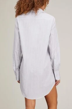 Marcela Long Shirt In Bianco/Blu -ULLA JOHNSON Shop sasuphi MarcelaLongShirtinBiancoBlu 3