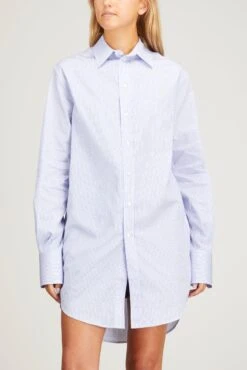 Marcella Camicia In Bianco/Azzurro -ULLA JOHNSON Shop sasuphi marcella camicia in bianco azzurro 2