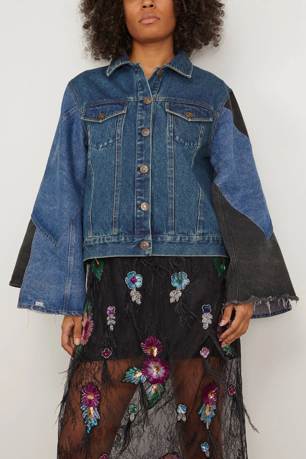 SEA Elena Denim Long Sleeve Jacket In Blue 5 SEA Elena Denim Long Sleeve Jacket In Blue - Image 3