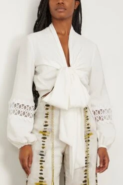 Irme Blouse In White -ULLA JOHNSON Shop silvia tcherassi irme blouse in white 2