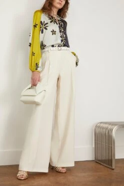 Front Page -ULLA JOHNSON Shop silvia tcherassi vigolene blouse in navy citrine floral 1