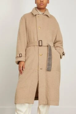 Reversible Coat In Camel -ULLA JOHNSON Shop tanaka ReversibleCoatinCamel 2