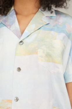 Southern French Shirt In Under The Water -ULLA JOHNSON Shop tanaka SouthernFrenchShirtinUndertheWater 4 1