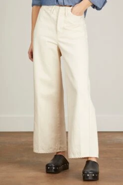 The Selvedge Jean Trouser In Rinsed Raw White 9 The Selvedge Jean Trouser In Rinsed Raw White -ULLA JOHNSON Shop tanaka TheSelvedgeJeanTrouserinRinsedRawWhite 2