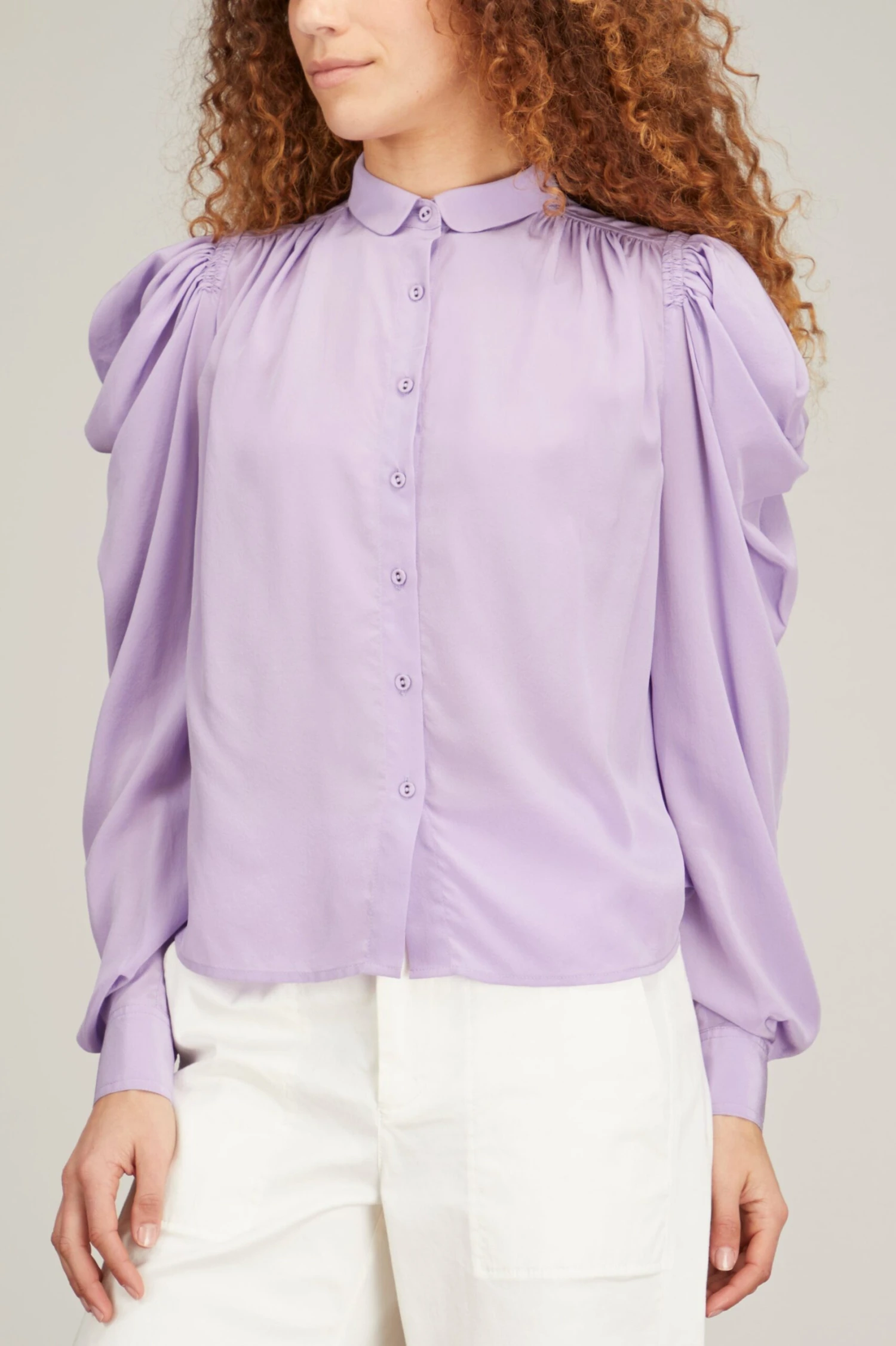 ULLA JOHNSON Dari Blouse In Foxglove 5 ULLA JOHNSON Dari Blouse In Foxglove - Image 3