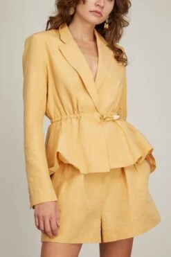 ULLA JOHNSON Talie Blazer In Dune -ULLA JOHNSON Shop ullajohnson TalieBlazerinDune 2