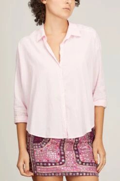 Jace Shirt In Pink Dew -ULLA JOHNSON Shop xirena JaceShirtinPinkDew 1