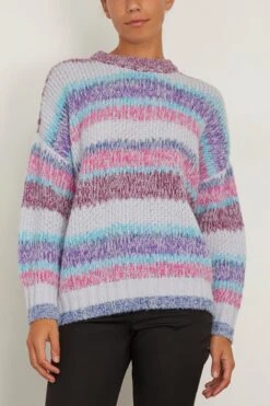 Kieran Sweater In Blue Sunset -ULLA JOHNSON Shop xirena KieranSweaterinBlueSunset 2
