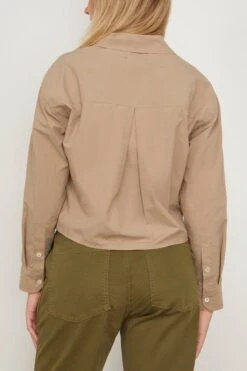 Morgan Shirt In Taupe -ULLA JOHNSON Shop xirena MorganShirtinTaupe 3