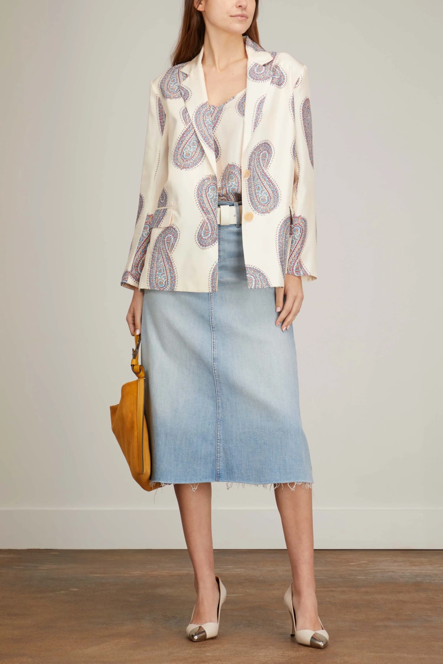 Rowe Blazer In Ivory Paisley 4 Rowe Blazer In Ivory Paisley - Image 2