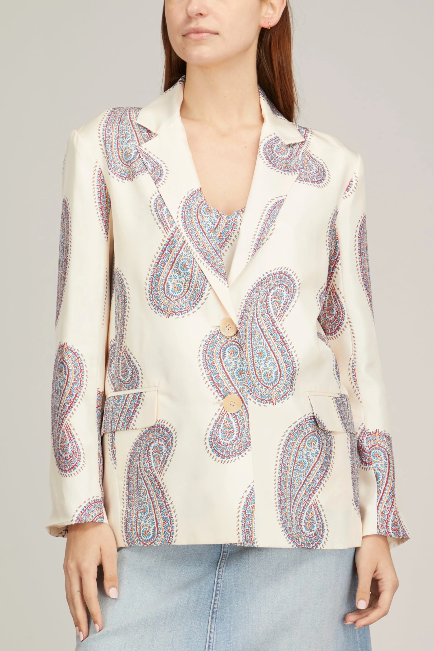 Rowe Blazer In Ivory Paisley 5 Rowe Blazer In Ivory Paisley - Image 3