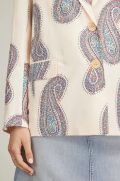 Rowe Blazer In Ivory Paisley 11 Rowe Blazer In Ivory Paisley -ULLA JOHNSON Shop xirena RoweBlazerinIvoryPaisley 4 1