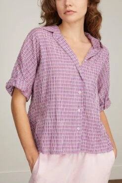 Teddy Shirt In Coral Cove -ULLA JOHNSON Shop xirena teddy shirt in coral cove 2