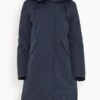 Cotton Parka Coat With Rabbit/Fox Trim In Ink -ULLA JOHNSON Shop yves salomon cotton parka coat with rabbit fox trim in ink