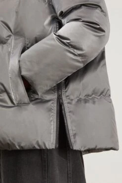 Irise Down Coat With Lamb Trim In Basalte -ULLA JOHNSON Shop yvessalomon IriseDownCoatwithLambTriminBasalte 6