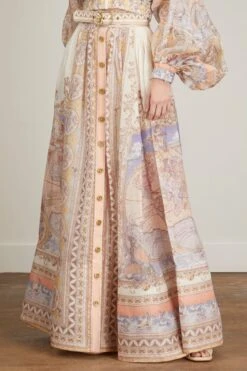 Zimmermann High Tide Maxi Skirt In Odyssey Print -ULLA JOHNSON Shop zimmermann high tide maxi skirt in odyssey print 2